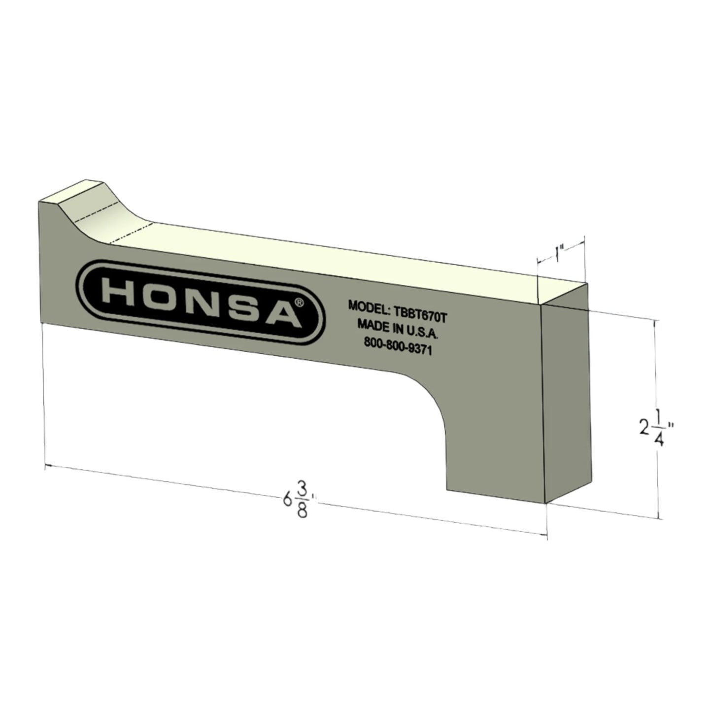 Bucking Bar TBBT670S **Contact sales@honsatools.com for pricing**