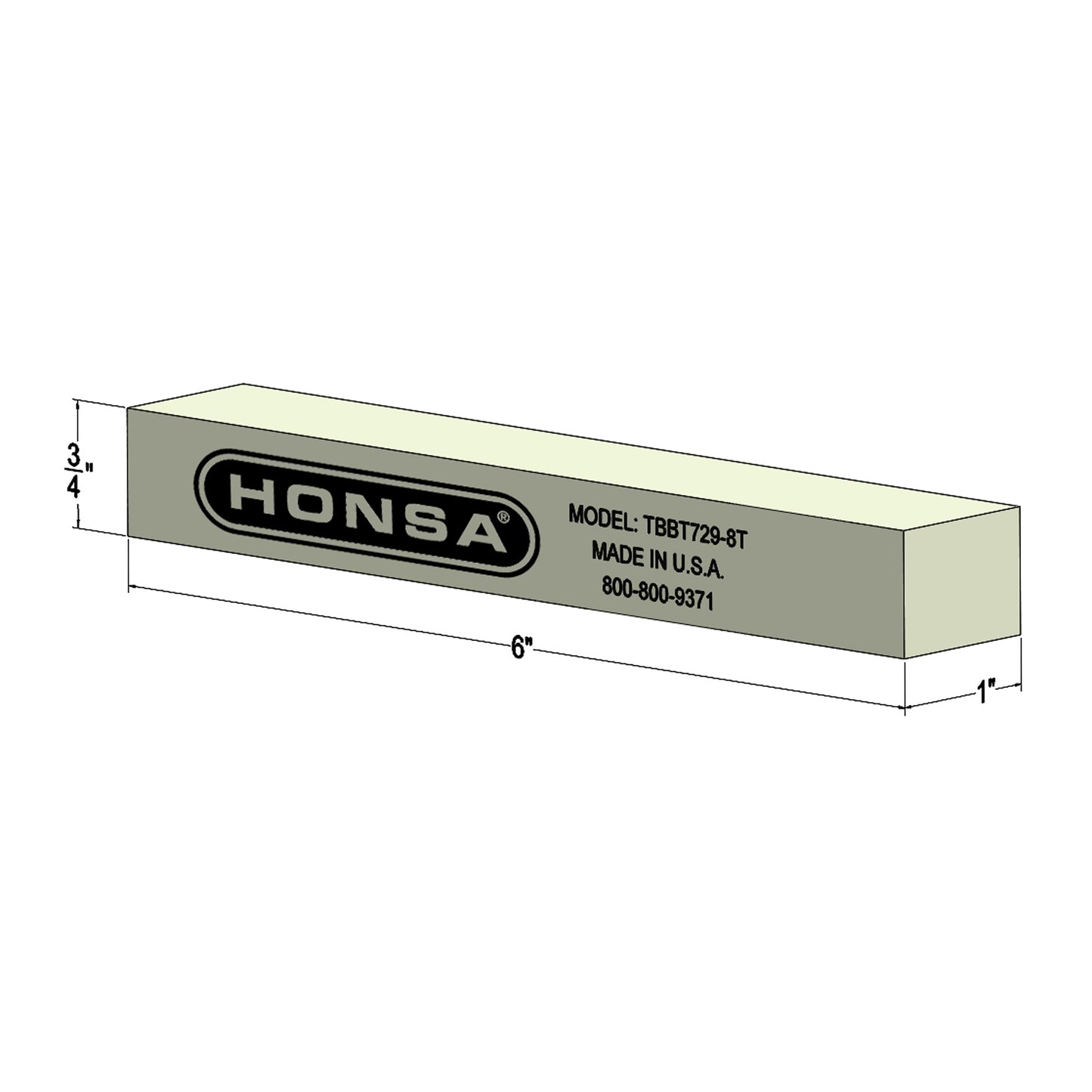 Bucking Bar TBBT729-8S **Contact sales@honsatools.com for pricing**