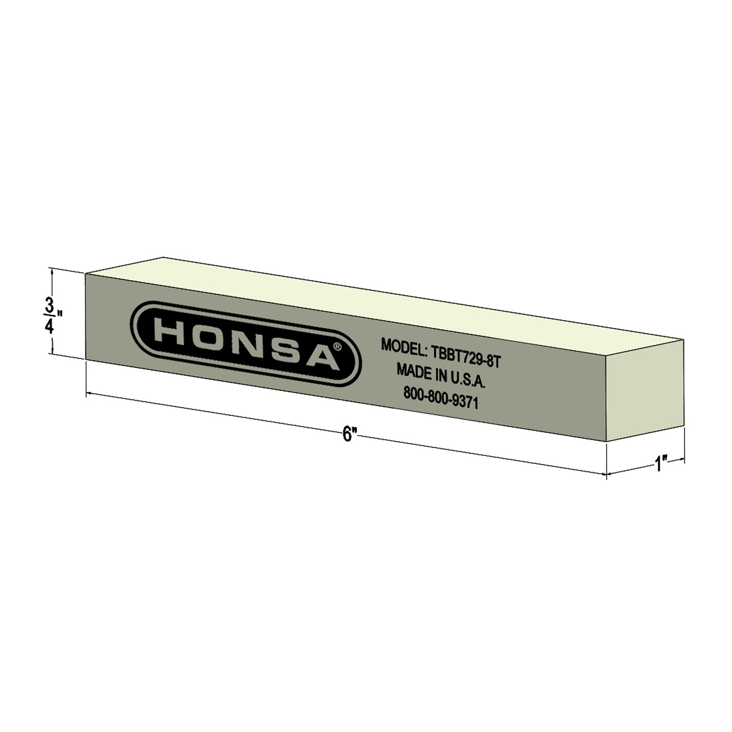 Bucking Bar TBBT729-8S  **Contact sales@honsatools.com for pricing**